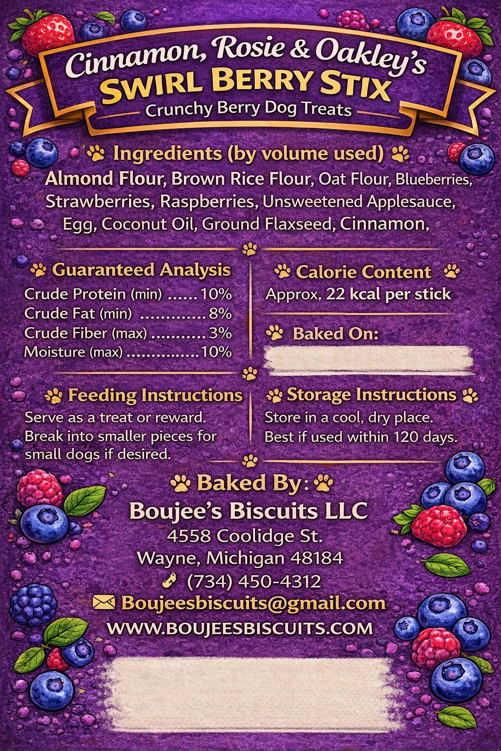 Cinnamon, Rosie & Oakley's Swirl Berry Stix - Image 4