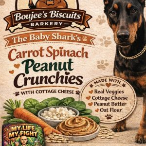 The Baby Shark's Carrot & Spinach Peanut Crunchies